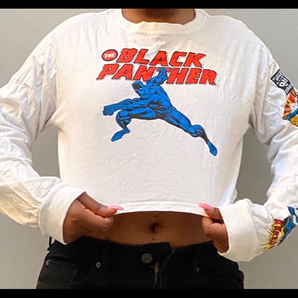 Marvel black panther cropped top